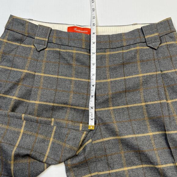 Anthropologie Cartonnier Shorts 6 Gray Flannel Plaid Bermuda Golf Urban - Picture 4 of 11